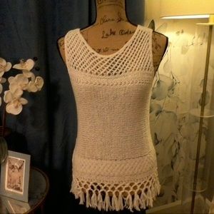 Lilly Pulitzer crochet knit tank size xs